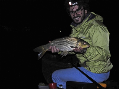 Carpa catturata pescando a bolognese al Lago Azzurro di Peraga