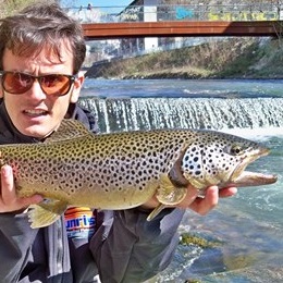 Pesca a Trento sul Torrente Fersina